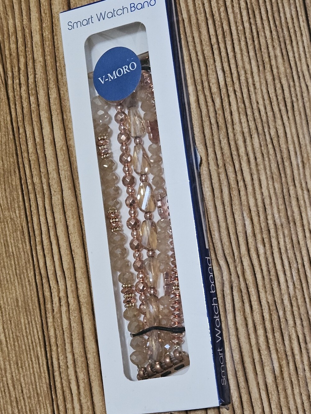 Rose Gold Beaded Smart Watch Band